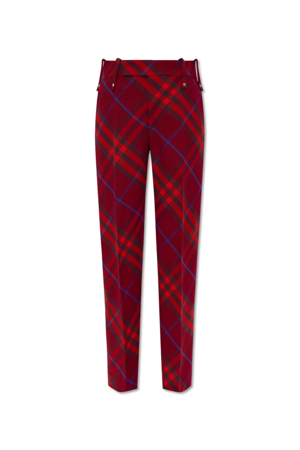 Burberry Spodnie ze wzorem w kratę