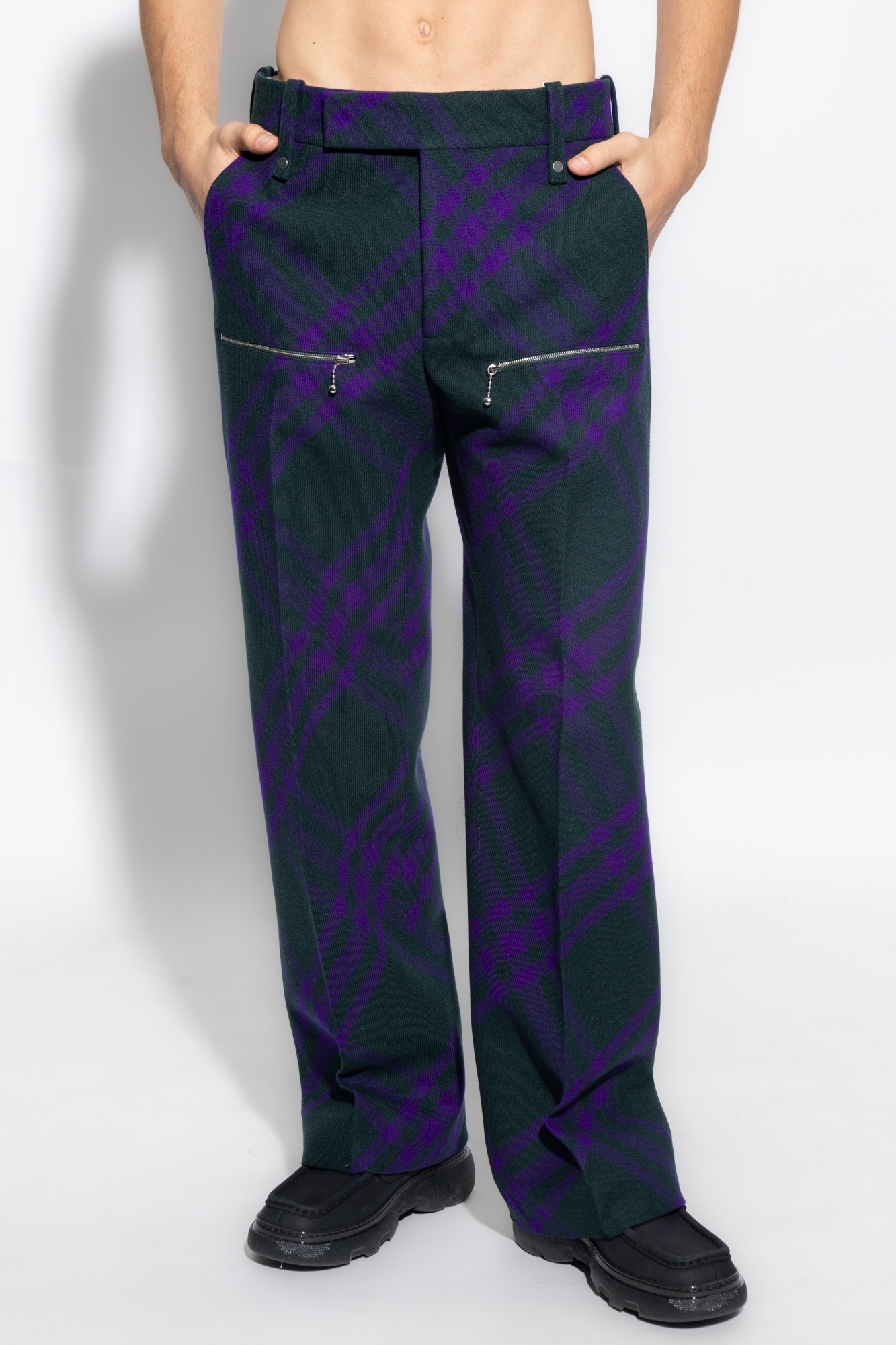 Burberry Pleat-front asymmetric trousers