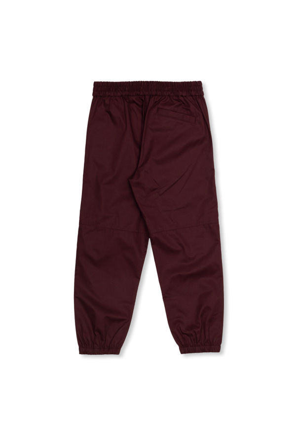 Burberry Kids Cotton trousers leg with logo