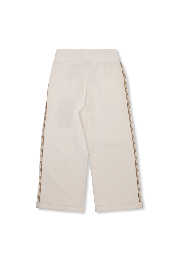 Burberry Kids Trousers with logo patch