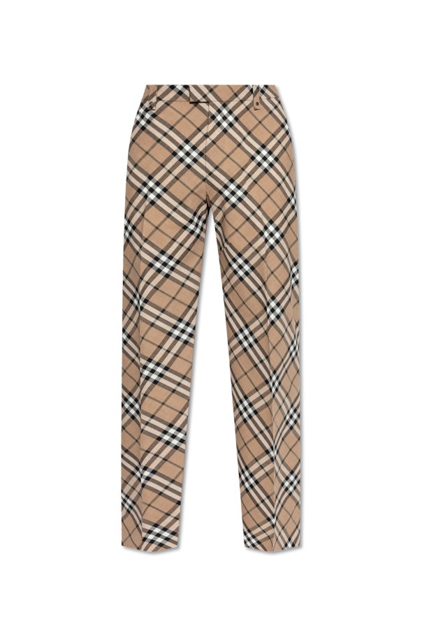 Burberry Plaid Pattern Pants