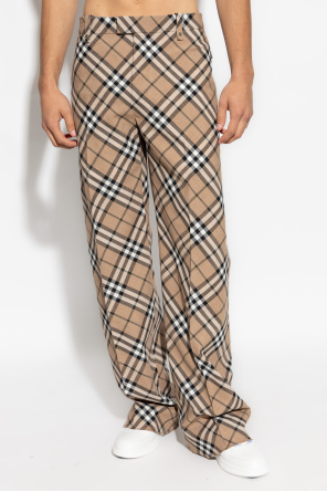 Burberry Plaid Pattern Pants