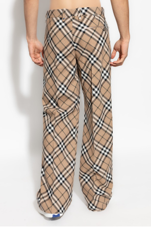 Burberry Plaid Pattern Pants