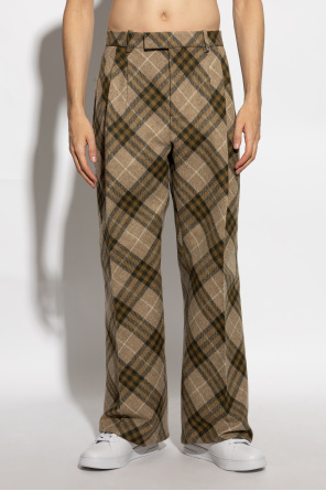 Burberry Checked Wool Trousers