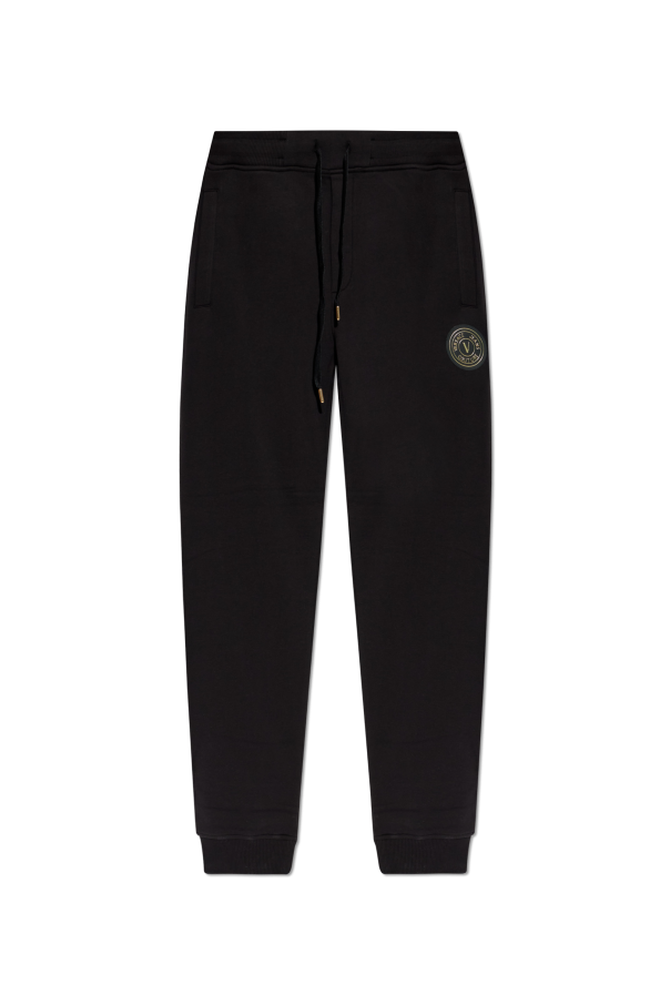 Versace Jeans Couture Spodnie dresowe z naszywką z logo