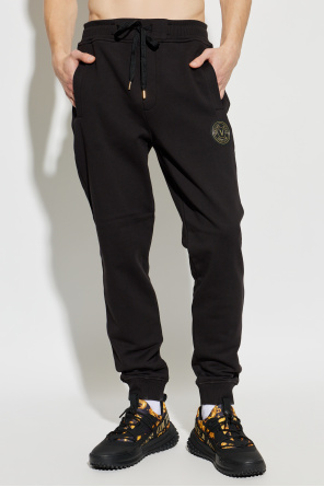Versace Jeans Couture Spodnie dresowe z naszywką z logo