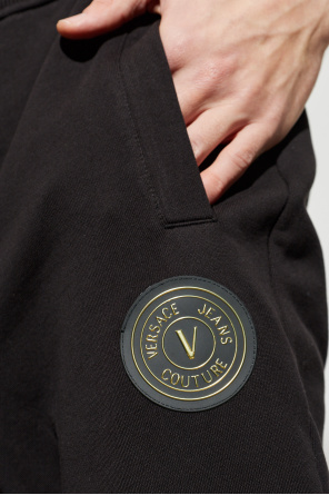Versace Jeans Couture Spodnie dresowe z naszywką z logo