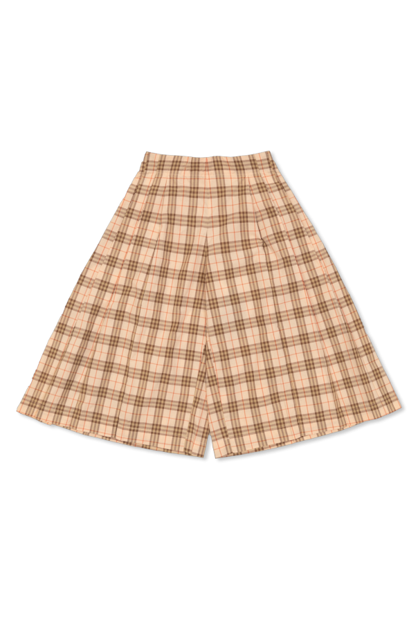 Burberry Kids Spodnie ze wzorem w kratę