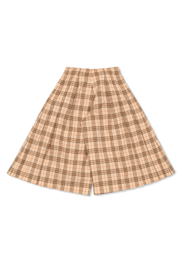 Burberry Kids Spodnie ze wzorem w kratę