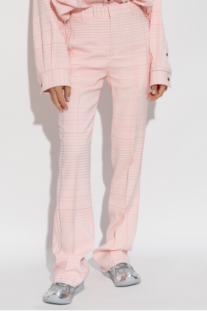 Bottega Veneta Plaid Pattern Pants