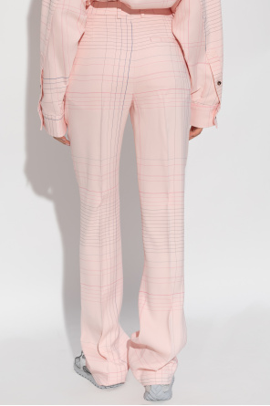 Bottega Veneta Plaid Pattern Pants