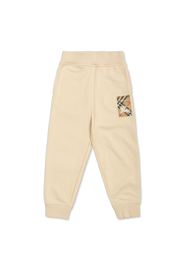 Burberry Kids Sweatpants with logo patch