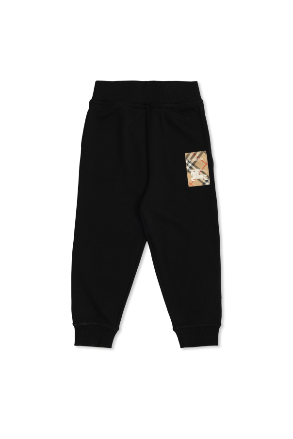 Burberry Kids Sweatpants with logo patch