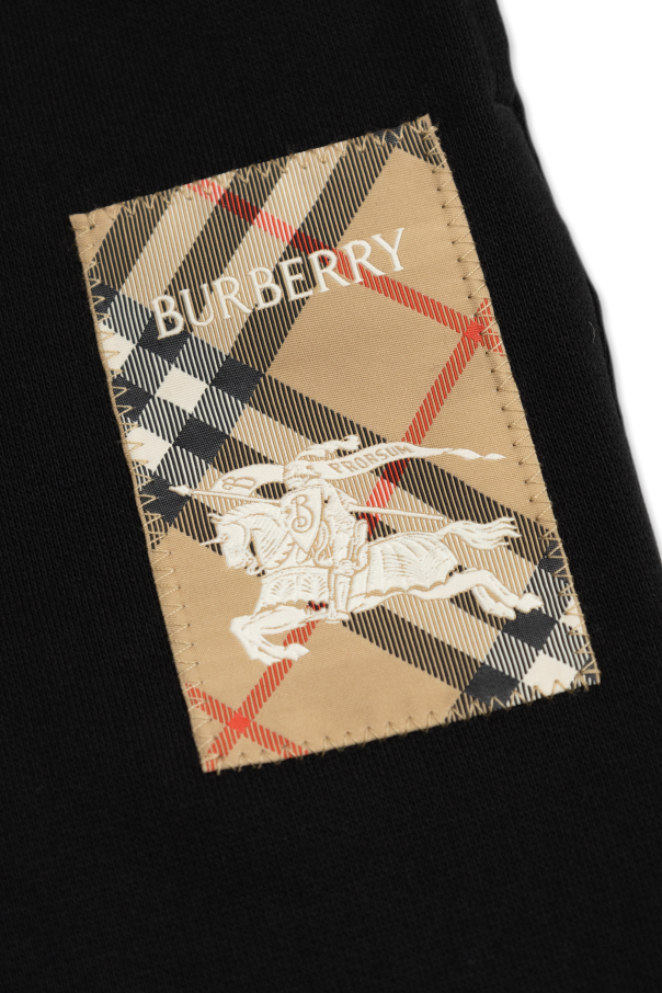 Burberry Kids Sweatpants with logo patch