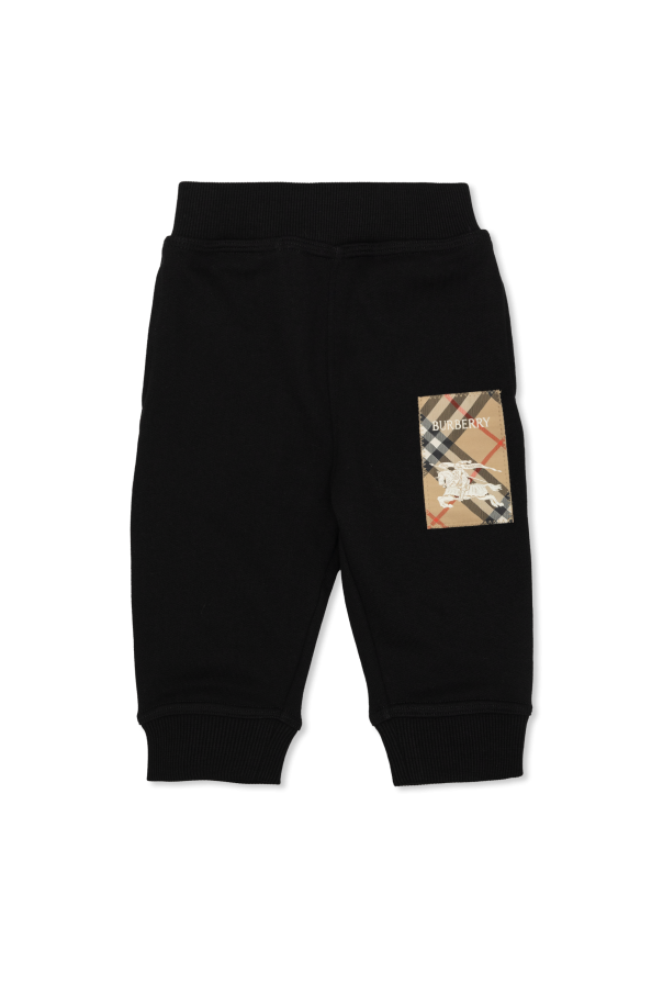 Burberry Kids Sweatpants with logo patch