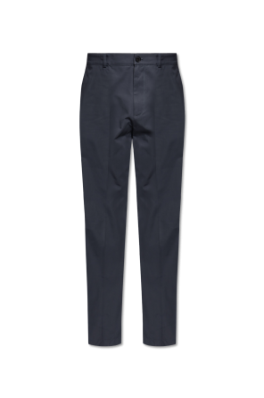 Cotton trousers with embroidered logo
