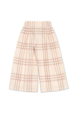 Plaid pattern trousers