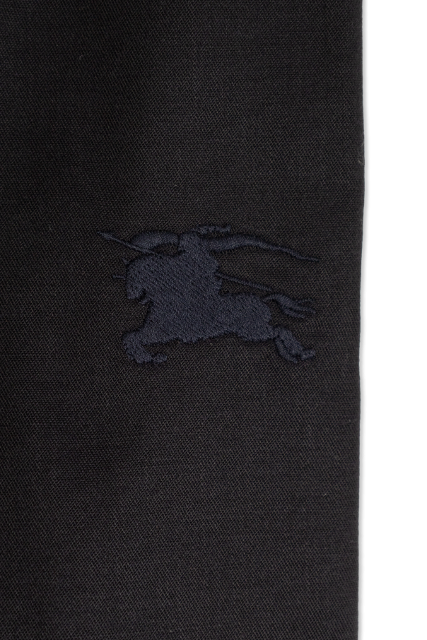 Burberry Kids Pantalones con logo bordado