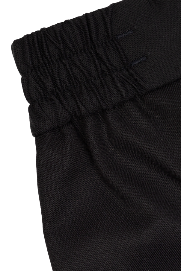 Burberry Kids Pantalones con logo bordado