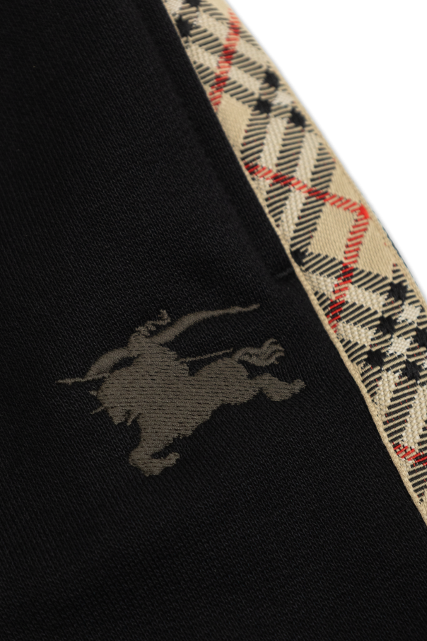 Burberry Kids Jogginghose mit beigefarbenen Seitenstreifen