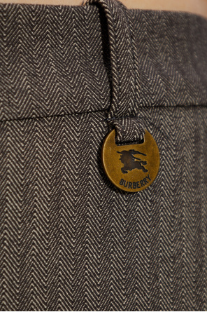 Burberry Herringbone pattern trousers