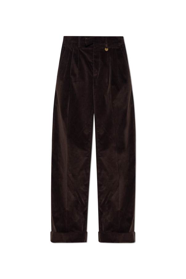 Corduroy trousers with pleats od Burberry