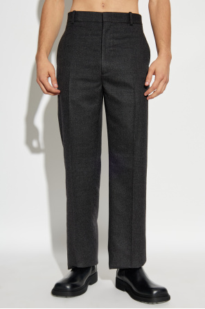 Bottega Veneta Pantalones de cachemir con raya planchada