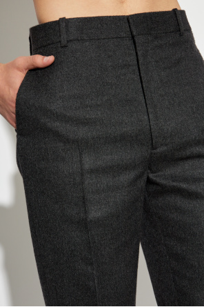 Bottega Veneta Pantalones de cachemir con raya planchada