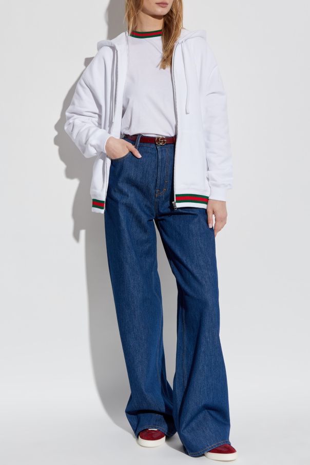 Gucci Jeansy z nogawkami o szerokim kroju