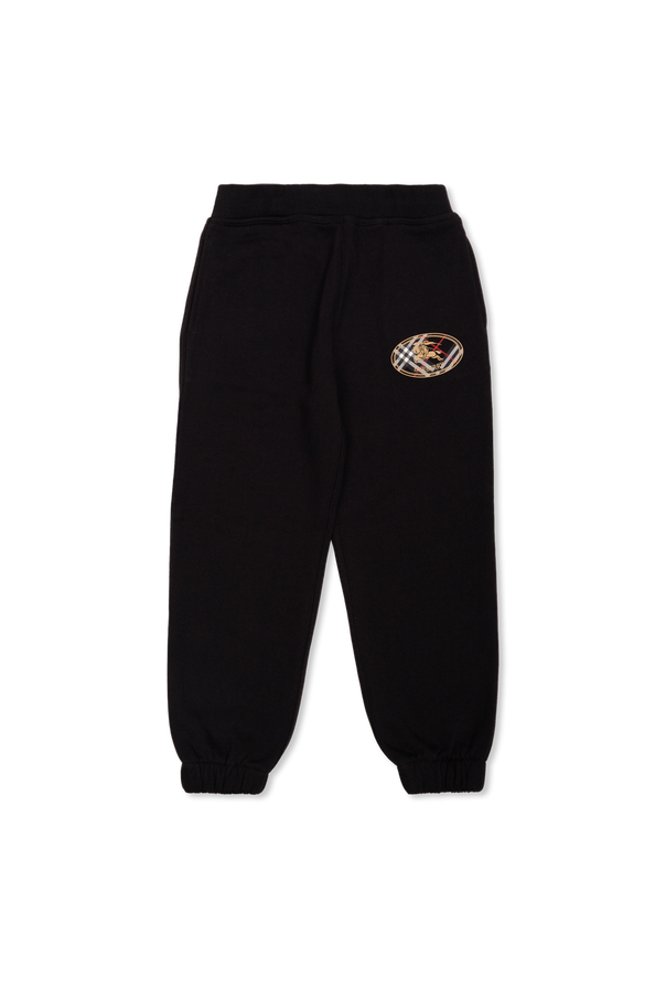 Sweatpants with logo od Burberry Kids