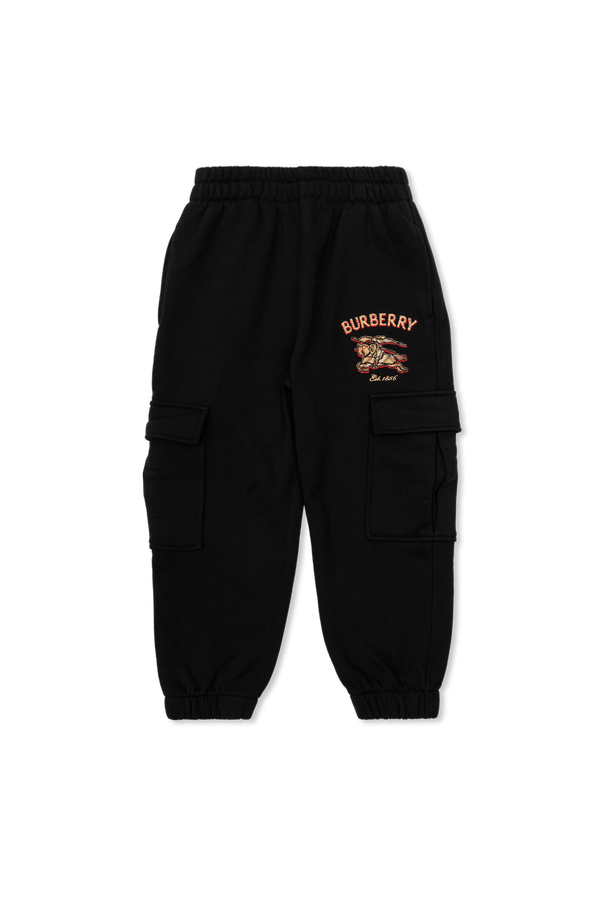 Logo sweatpants od Burberry Kids