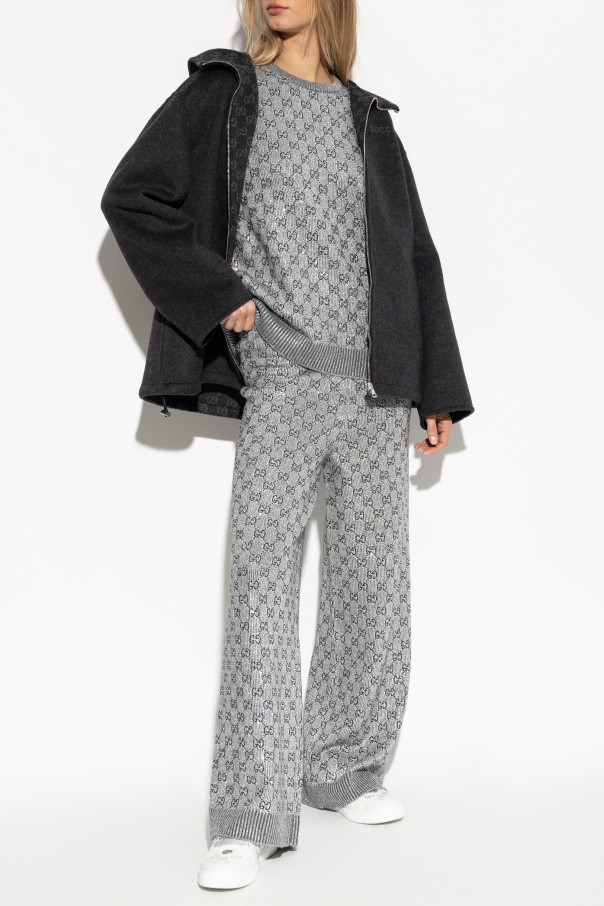 Gucci Pantalones con hilo de lurex y aplicaciones brillantes