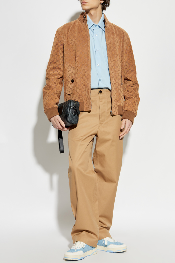 Gucci Hose mit bedrucktem Gürtel Web