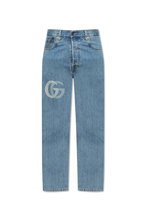 Gucci Jeansy z logo