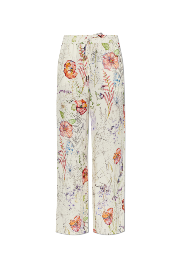 Alexander McQueen Floral motif trousers