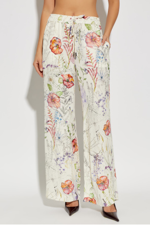 Alexander McQueen Floral motif trousers