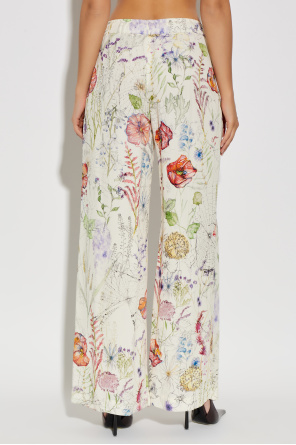 Alexander McQueen Floral motif trousers