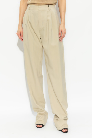 Saint Laurent Pantalones de cintura alta