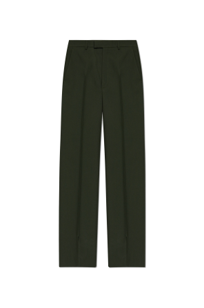 Wool trousers with crease