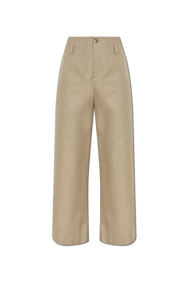 Alexander McQueen Cotton trousers with straight-leg cut