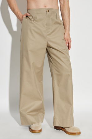 Alexander McQueen Cotton trousers with straight-leg cut