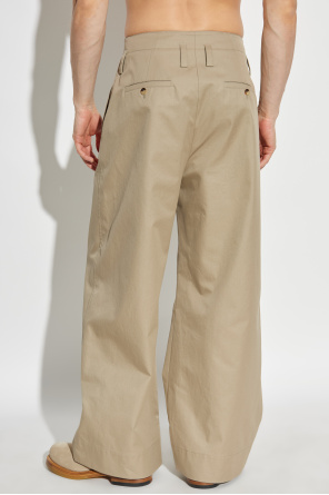Alexander McQueen Cotton trousers with straight-leg cut