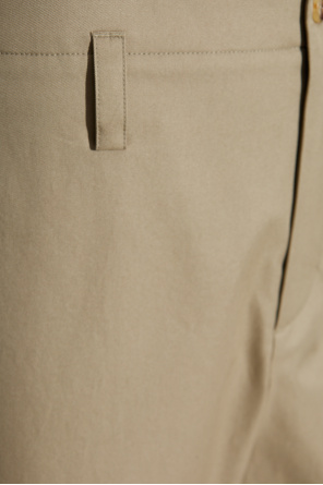 Alexander McQueen Cotton trousers with straight-leg cut