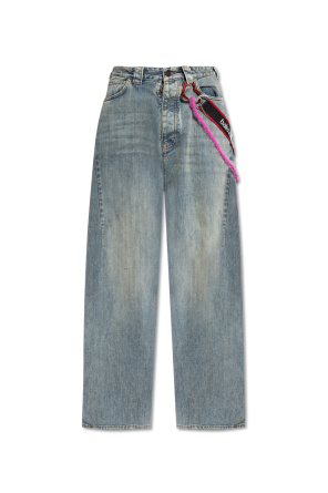 Jeans with decorative appliqués