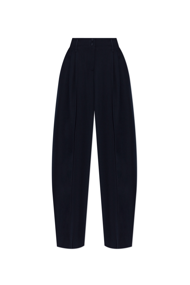 Wide-leg pleated trousers od Alexander McQueen