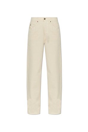 High-waisted jeans