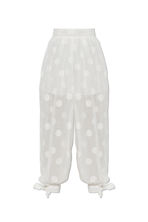 Pantalones de algodón con estampado de lunares