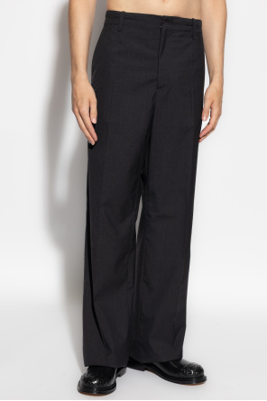 Bottega Veneta Pantalones de lana con raya marcada