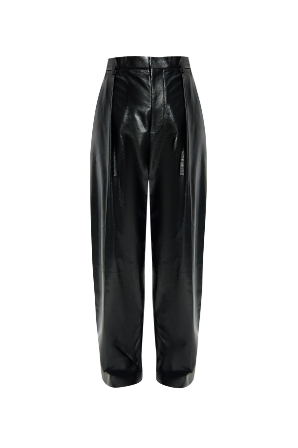 Leather trousers with pleats od Bottega Veneta