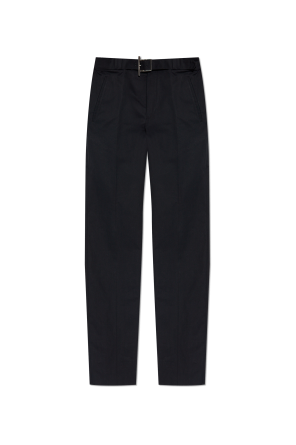 Trousers with a belt